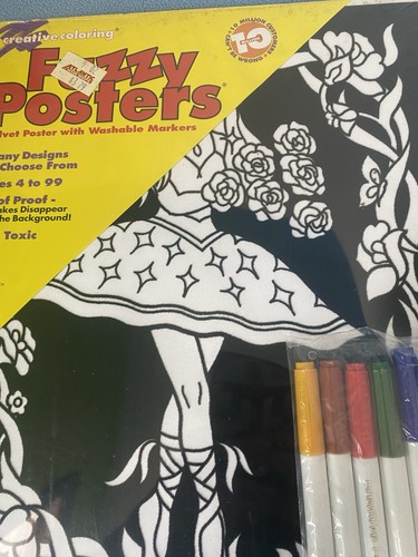 Poster Fuzzy Western Graphics 1996 ballerina danza con nastri e rose sigillati - Foto 2 di 5