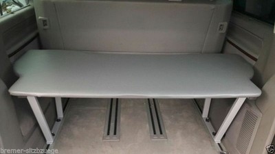 Multiflexboard für VW T5 T6 Multivan Bettverlängerung Ablage Kunstleder Grau