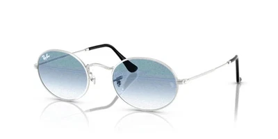 Ray ban 3547 Oval - 51 003/3F - Lunettes de Soleil - Argent / Bleu Clair Nuancé - Photo 1/2