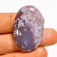 Natural Moss Agate Oval Cabochon Loose Gemstone For Jewelry 33 Ct 34X22X5 mm