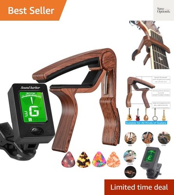 Guitar Capo with Guitar Tuner Clip Guitar Accessoriesor for Acoustic Ukulele