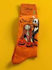 The Nightmare Before Christmas Halloween 1 Pair Crew Socks Shoe Size 6-12 NWT