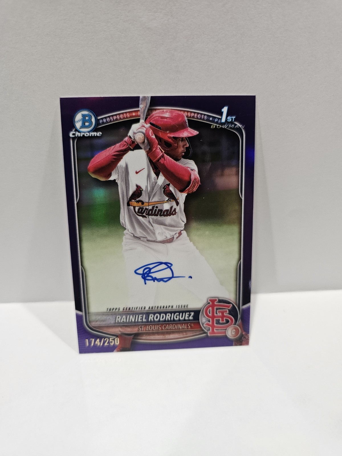 2025 Bowman Chrome Prospect Autograph Purple Ref Rainiel Rodriguez Auto /250 1st