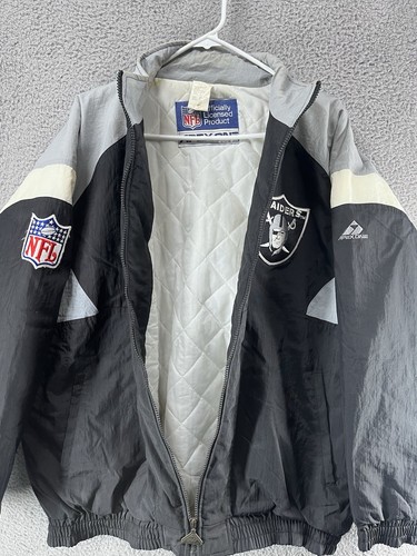 LA Oakland Las Vegas Raiders Vintage 90s NFL Apex One Full Zip Jacket Large B1 - Picture 3 of 7