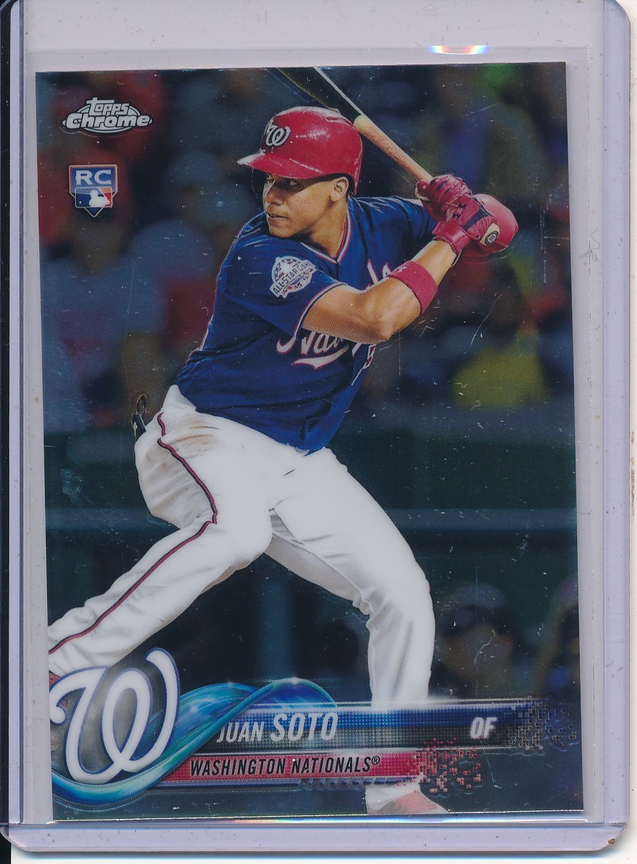 JUAN SOTO - 2018 Topps Chrome Update Rookie RC #HMT55 - New York Mets (7)