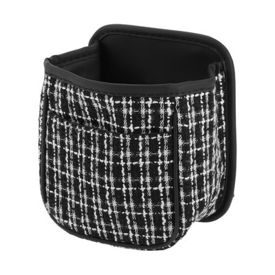 A ABSOPRO Car Trash Can Portable and Hanging 6.3'' 6.3''x3.9''x7.1'', Black 