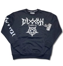 Dixxon Flannel Pentagram Crewneck Sweatshirt Men's Large Black Long Sleeve NWT
