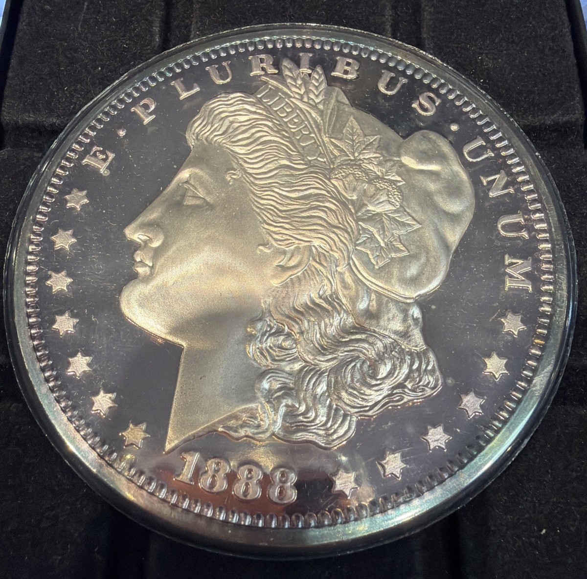 ONE 1LB TROY POUND SILVER COIN - Morgan 1888 Fine Silver 12oz