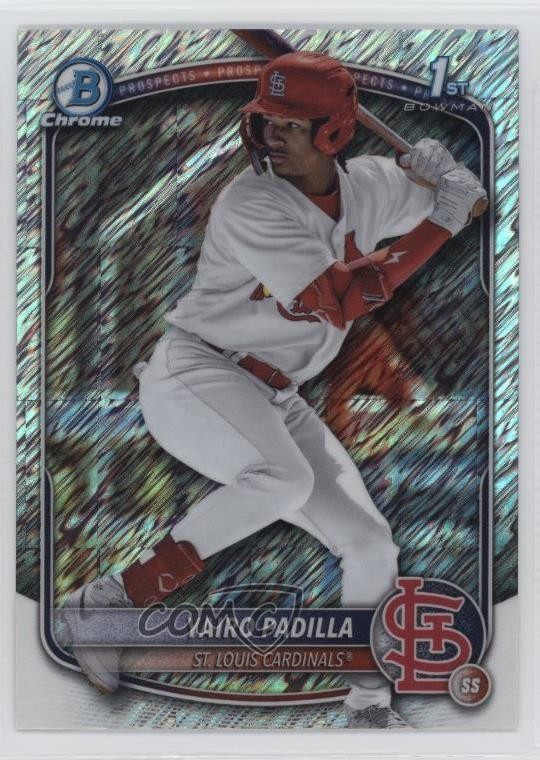 2025 Bowman Chrome Prospects Shimmer Refractor Yairo Padilla #BCP-236 sc8