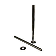 Radiator Pipe Covers Shroud Set Metal Black Nickel (Diam) 18mm (L) 300mm - Pair
