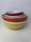 Vintage Pyrex Primary Colors Nesting Mixing Bowls Set Of 6 401-404 50s VTG