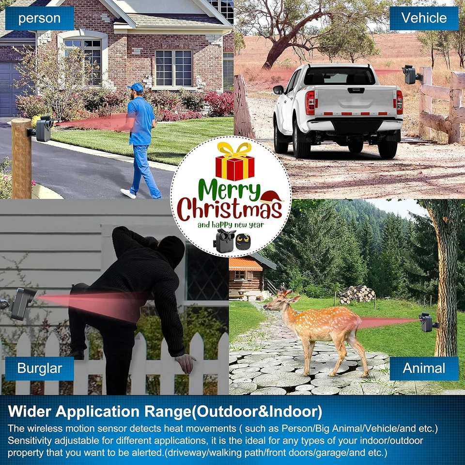 Wireless Driveway Alarm System - 1/2 Mile Long Range Motion Sensor Detector - Image 3 of 4