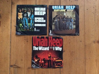 Uriah Heep [3 Single Vinyl] Spider Woman Sunrise Easy Livin Gypsy The Wizard Why