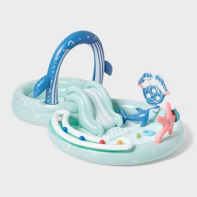 SUN SQUAD 75'' X 117'' X 56'' PLAY CENTER UPDATE 99 GAL NOVELTY KIDDIE POOL WHALE