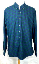 Ralph Lauren Men's VTG Blue Green Plaid Check Classic Fit Oxford Shirt Size XXL