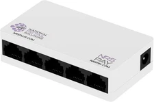 NRS 5-Port Wired Ethernet Switch - Unmanaged Ethernet Splitter for Home or
