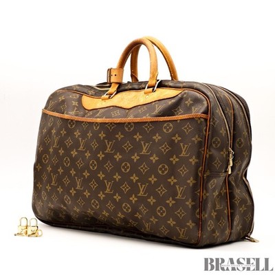 LOUIS VUITTON Monogram Alize 24H Handbag Large Capacity Boston Bag 32x20x11.5cm