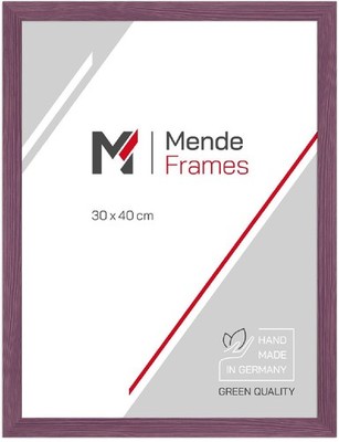 MendeFrames Holzrahmen H300 Klassisch violett 60x80 cm Antireflexglas