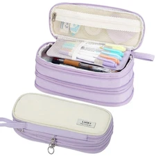 Tergopa Big Pencil Case Zipper Pencil Pouch Organizer Large Capacity Pen Bag ...