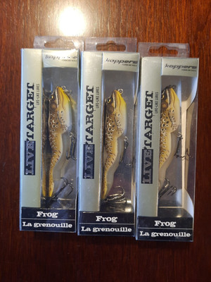 3 Koppers Live Target Frog Hardbody FGW105T502 4  1/8''   5/8 oz Topwater Walker!