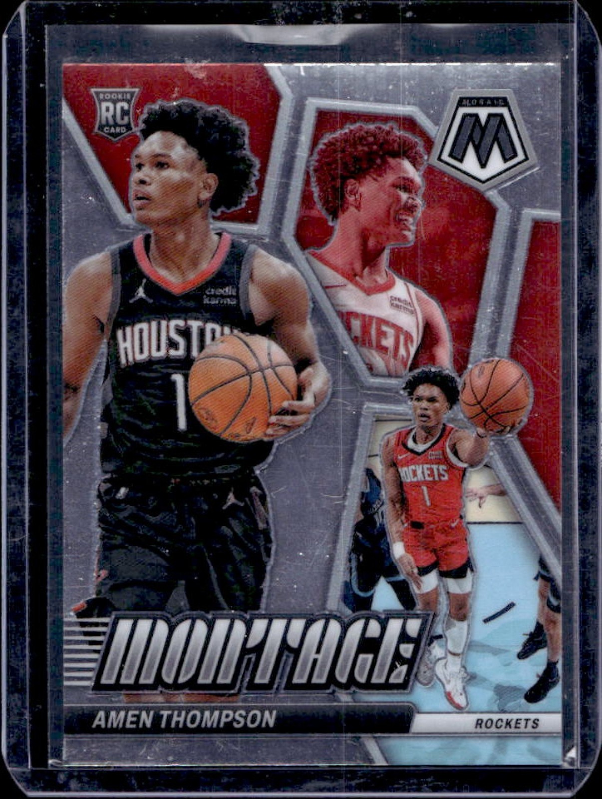 2023-24 Mosaic Amen Thompson Montage RC Rookie #26 Rockets