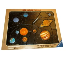 Ravensburger See Inside Puzzle The Solar System Frame Tray 37 Pcs Vintage 1988
