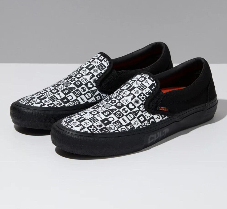 vans slip on skate shoe black