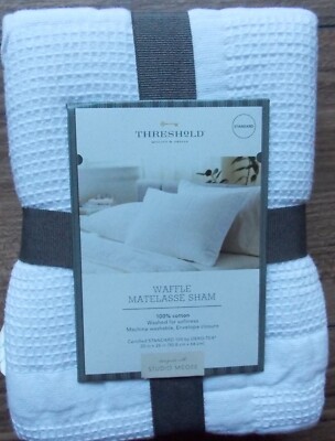 Threshold Waffle Matelasse White Sham ~ NEW by Studio McGee
