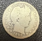 1898 O Barber Quarter 90% Silver KM 114  Album-toned 125 YO coin New Orleans