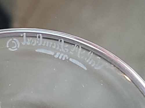 Antique Vintage Set 6 VAL ST LAMBERT VSL Crystal Wine Glass Sherry Cordials 7.5" - Picture 10 of 12