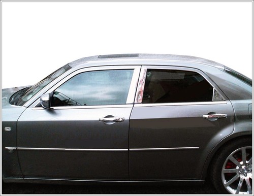 Finitura Colonna Cromata 6 pz. ACCIAIO S per CHRYSLER 300 300C BERLINA 2004-2012 - Foto 4 di 10