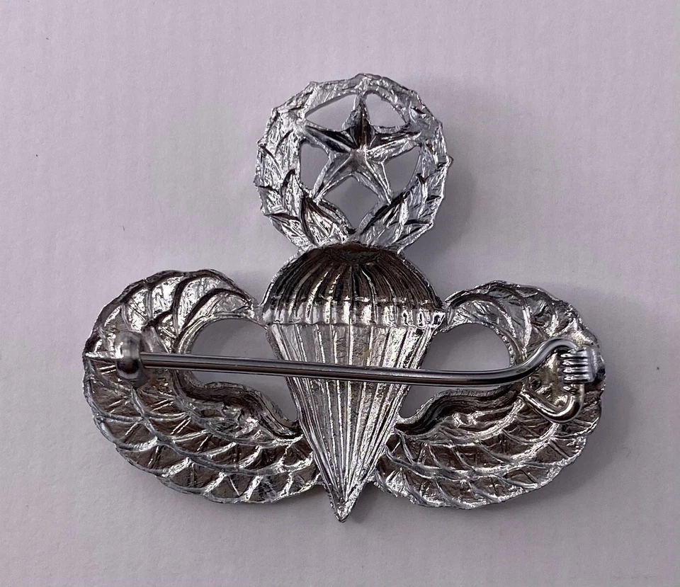"Alas de paracaídas originales de Estados Unidos, plata P, era de la guerra de Vietnam, hechas en Tailandia 1,5""" Foto 3 de 3