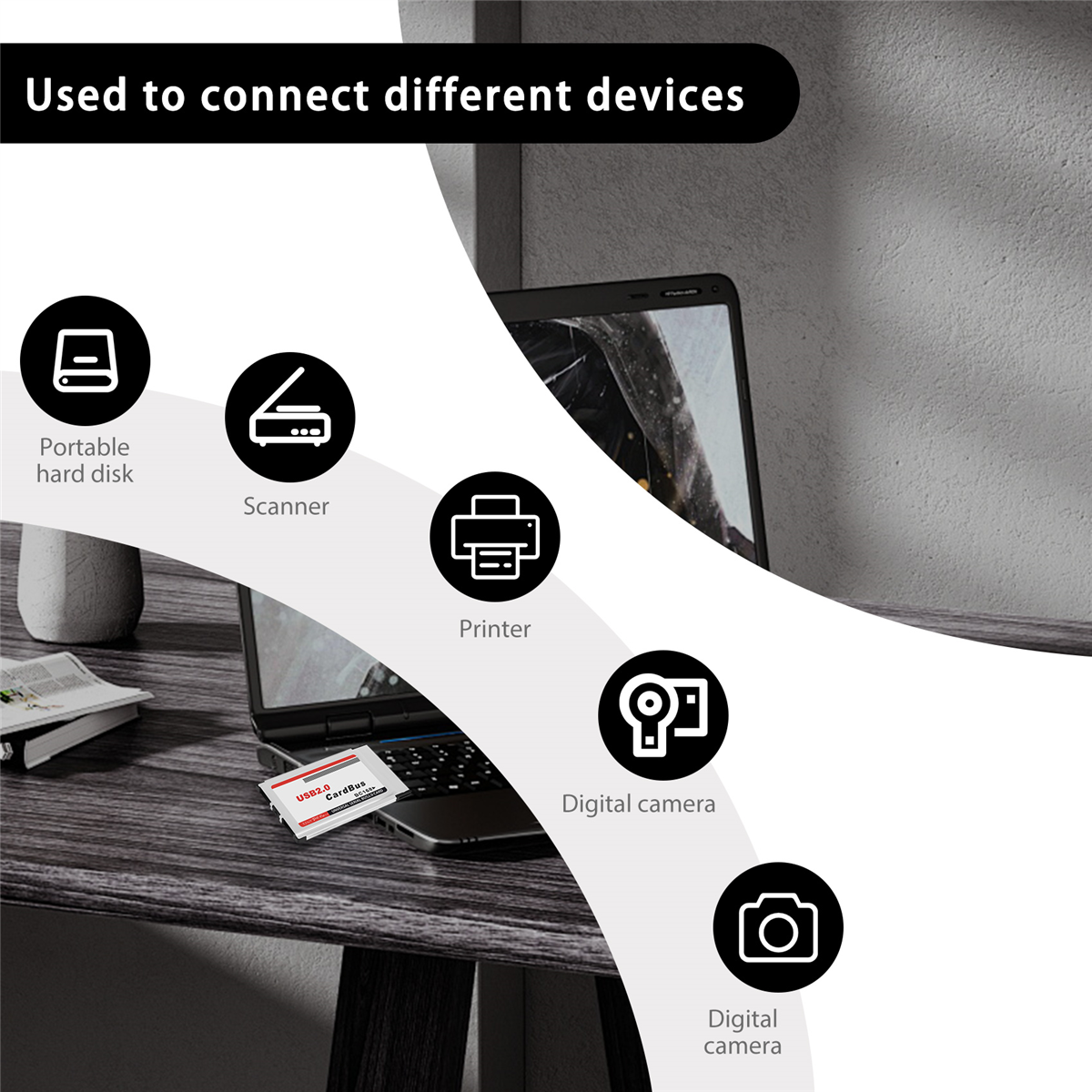 Adattatore PCMCIA A USB 2.0 - Dual Porte 480Mbps, Per Laptop Con Slot CardBus - Foto 7