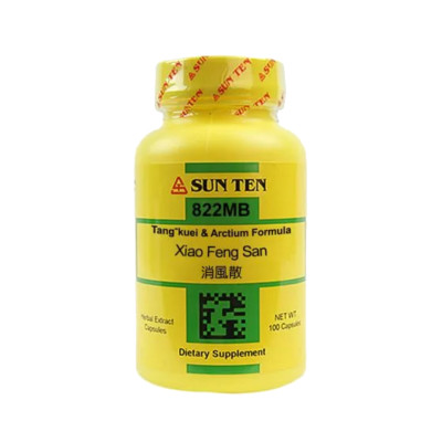 SUN TEN - Tang-kuei & Arctium Formula, Xiao Feng San, 消風散變方, 100 Capsules, 822MB