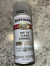 Rustoleum Stops Rust Gloss, Flat 12oz Spray Paint Protective Enamel Matte Clear
