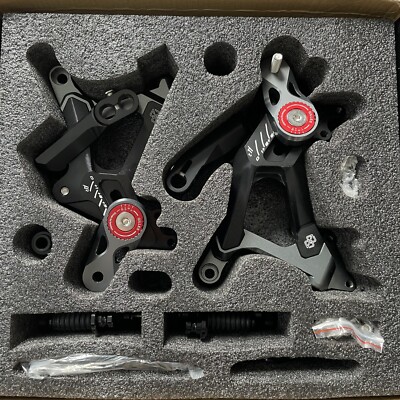 For Ducati Panigale V4 V4S V4R 18-24 Adjustable Rearsets Pegs carbon fiber heel