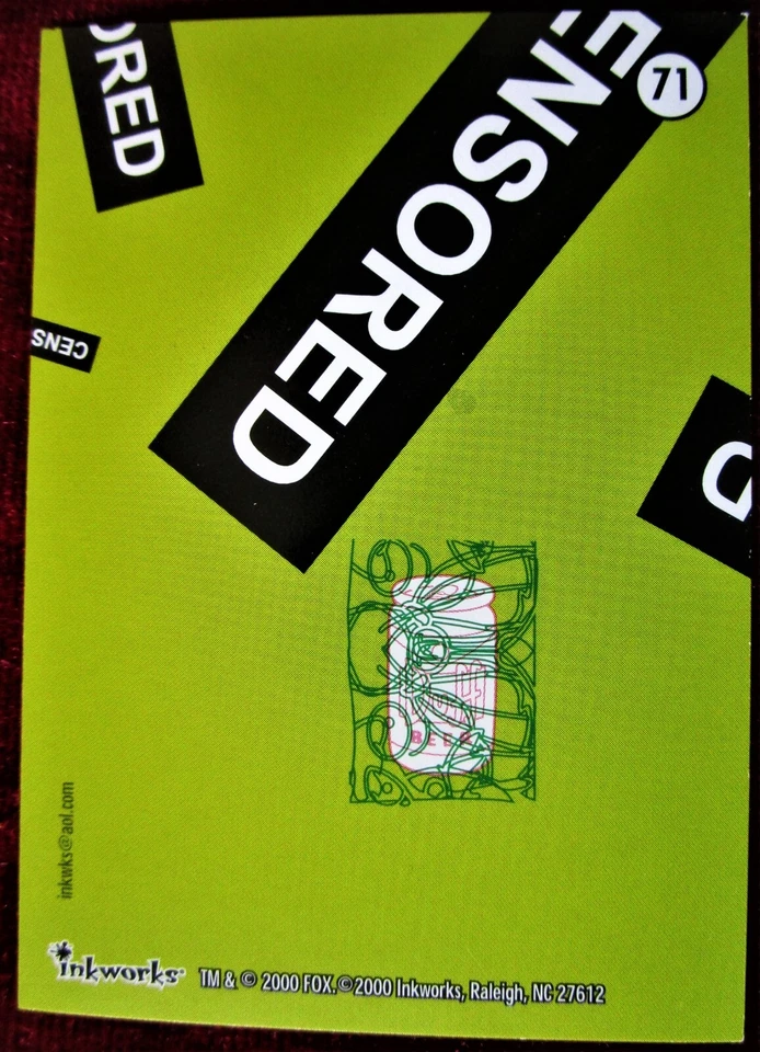 LOS SIMPSON 10º ANIVERSARIO - Tarjeta #71 - "CENSORED MARGE" - INKWORKS 2000 Foto 2 de 2