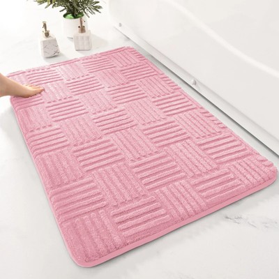 Thickened absorbent striped floor mat solid color bathroom carpet bedroom