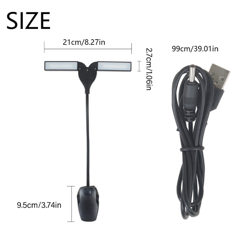 Flexible LED Clip On Book Reading Light LED Music Stand Light Lamp with