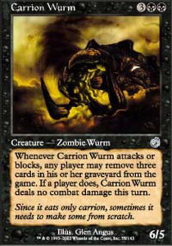 MTG magic cards 1x Carrion Wurm - Foil Torment NM-Mint, English