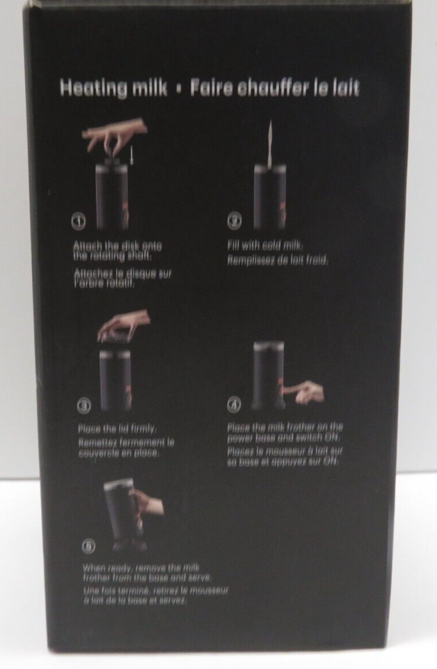 Bodum 1187001US Bistro Electric Milk Frother, 10 Ounce, Black New Open