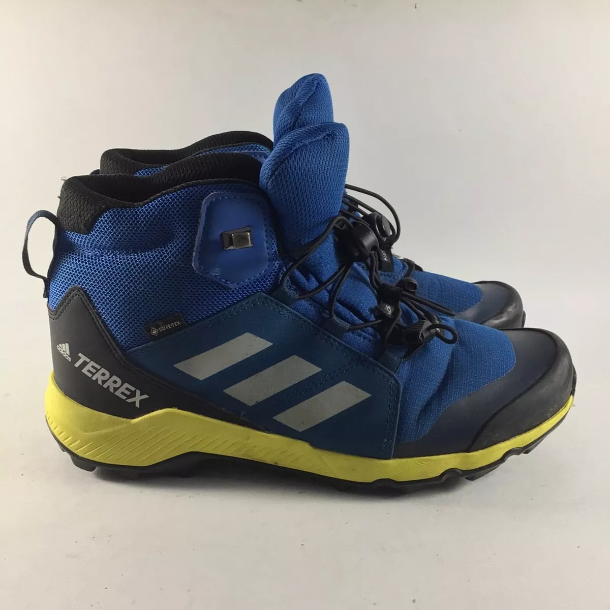 Adidas Terrex GTX Mid mens hiking shoes lace up sneakers blue size