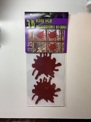 Fun World 3D Blood Splat Halloween Horror Decor Easter Unlimited Brand New