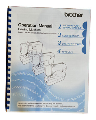 Reprint Manual Brother CS5055PRW CS 5055 PRW Sewing Machine Comb Bound ...