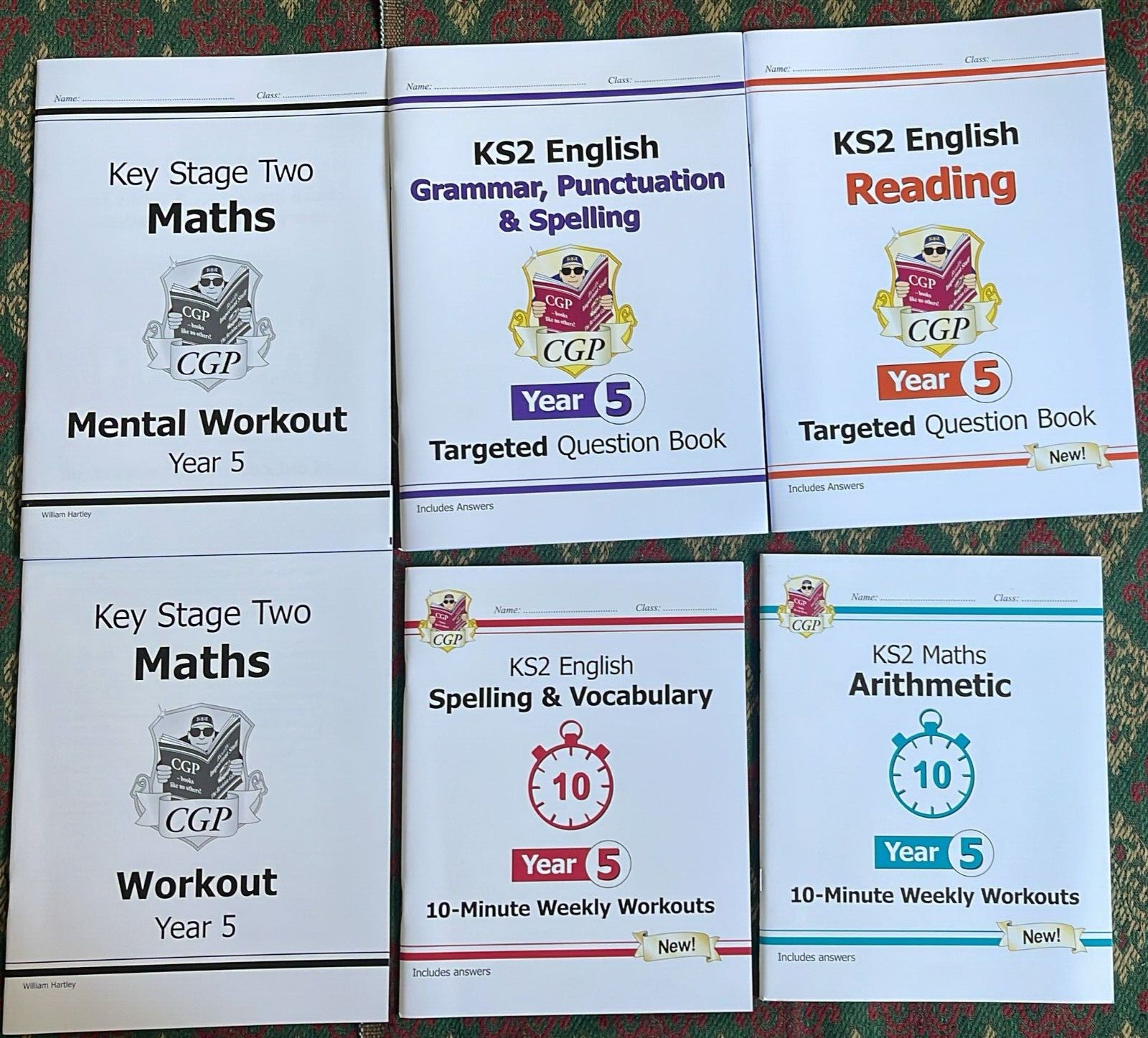 KS2 Year 5 Literacy & Numeracy Home Learning Pack of 6 Workbooks Age 9-10 Yr New