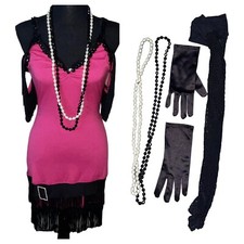 Flapper Roaring 20s Gatsby Dress accessories S / M Halloween Party Costume