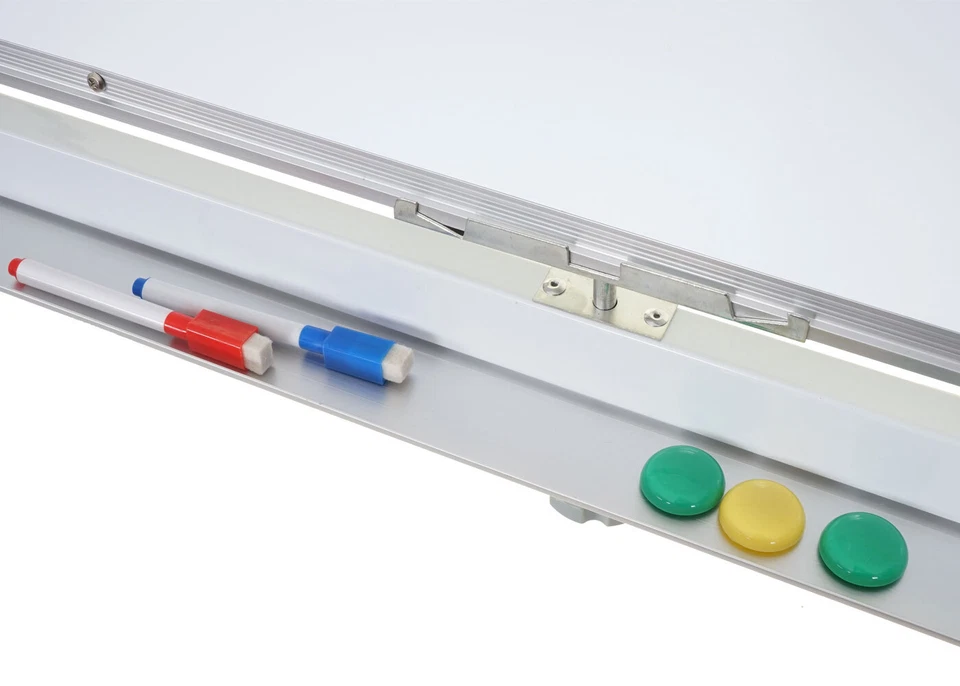 Whiteboard HWC-C85, Magnettafel Memoboard Pinnwand, mobil rollbar inkl. Zubehör - Bild 4 von 4