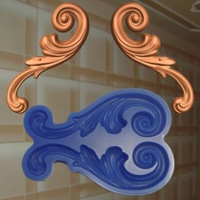 Gießform Stuck Seife harz Blume Verzierung Silikonform Ornament Relief (242)