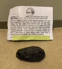 TEKTITE METEORITE 35 GRAM PIECE IMPACT METEOR STONE SPACE ROCK ASTEROID SHARD