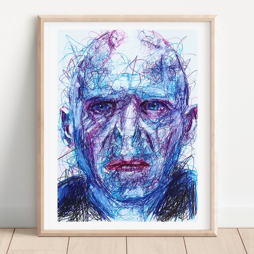 Impresión de bolígrafo Voldemort, póster artístico de Harry Potter - Imagen 1 de 3